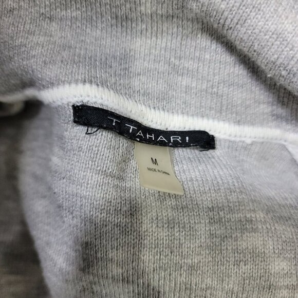 T Tahari White & Gray Colorblock Women's Sweater Cardigan | Size M - Picture 4 of 9